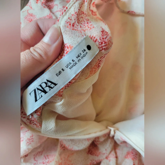 ZARA Flowy Spaghetti Strap Low Back Mini Dress - Picture 5 of 7